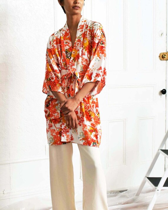 Vintage Floral Japanese Robe