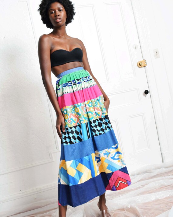 Vintage Valditevere Patchwork Skirt - image 1