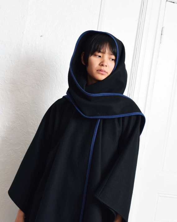 Vintage Hooded Cape Coat