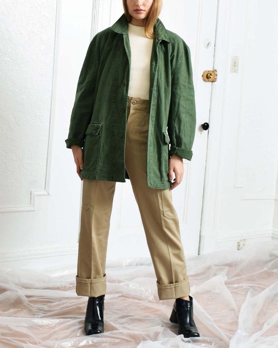 Vintage Army Green Chore Jacket Etsy Australia