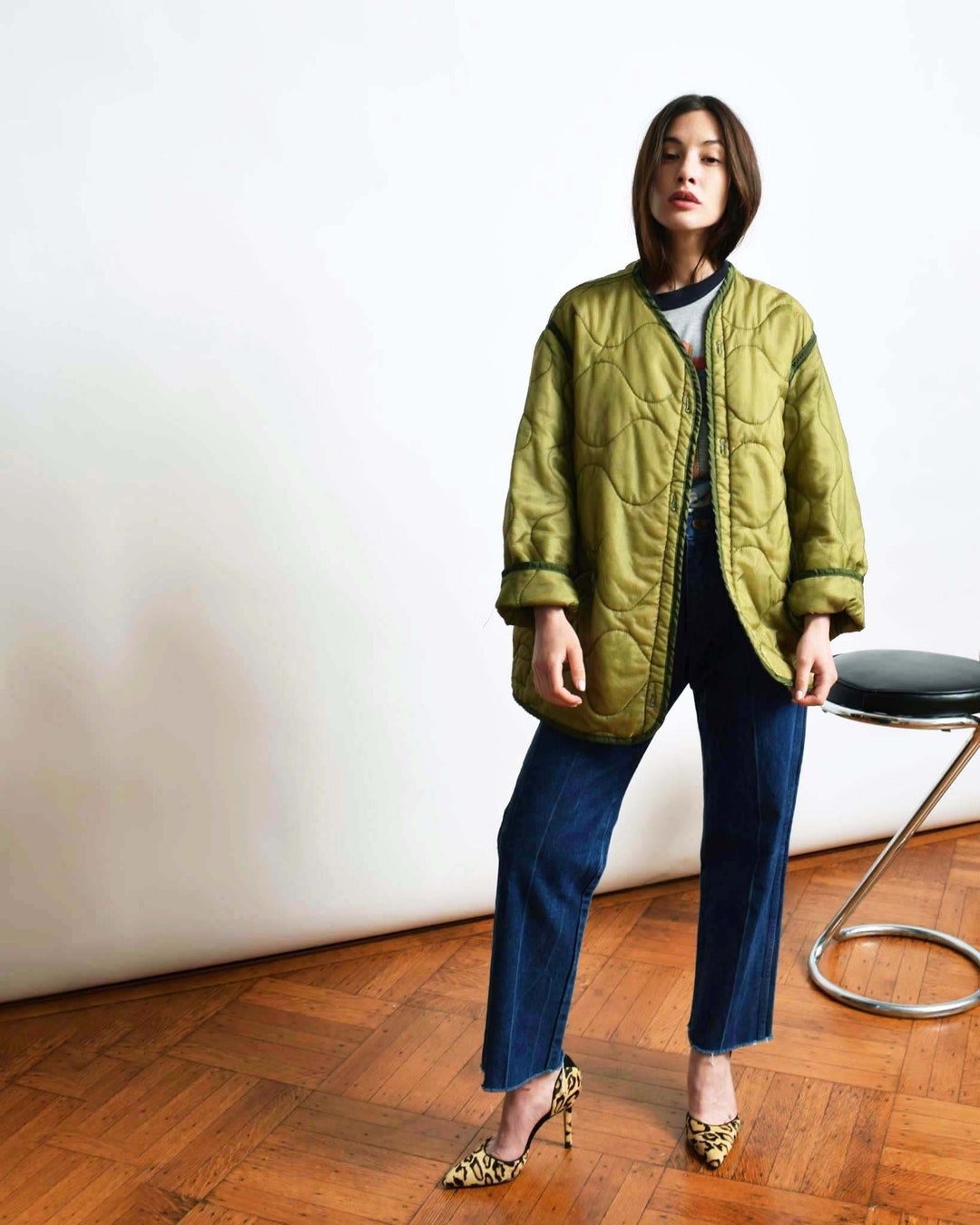 LOG CHAIR JACKET Nylonライムグリーン LOG CHAIR JACKET Nylonライムグリーン LOG CHAIR JACKET Nylonライム