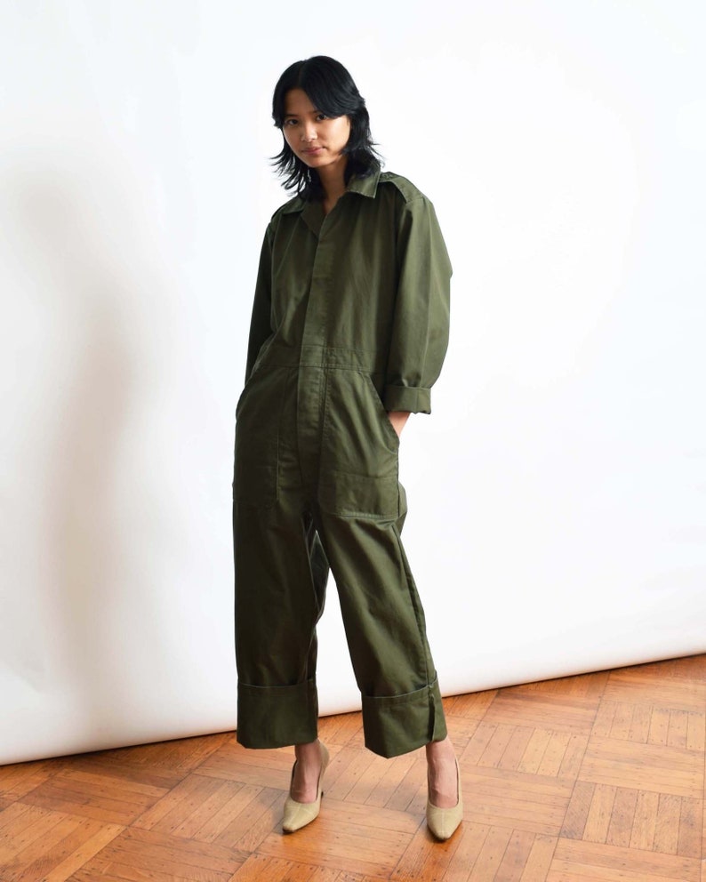 Vintage Army Green Coveralls Workwear Boiler Suit Jumpsuit - Etsy