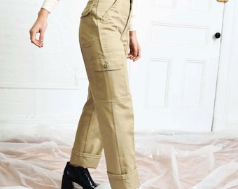 Vintage Khaki Cargo Pants 26 27 29 31 S M