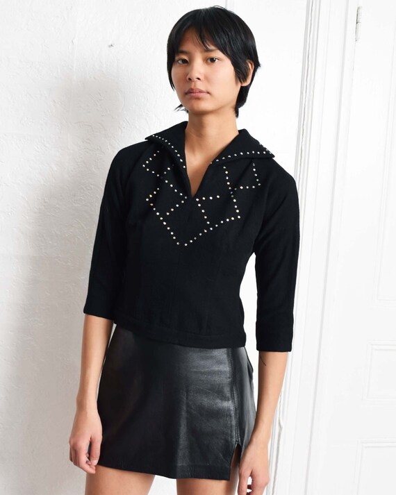 Vintage 1950s Rhinestone Top