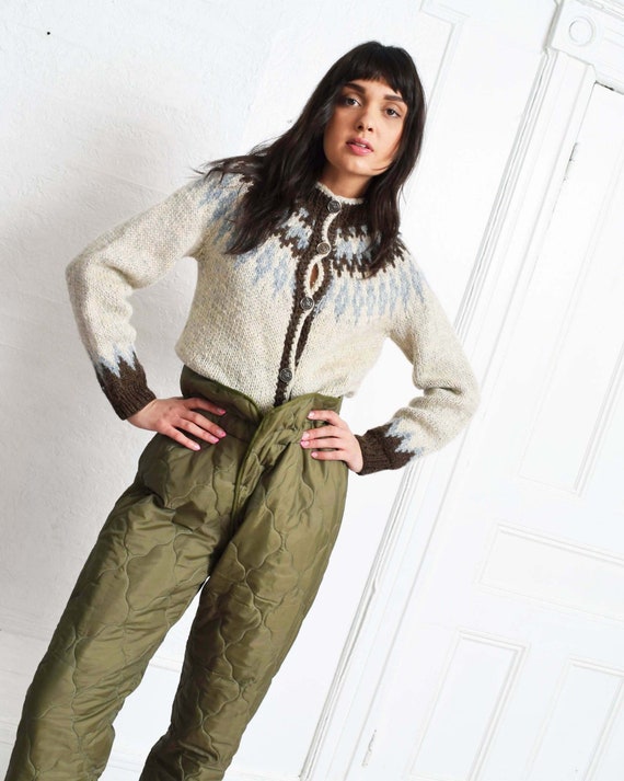 Vintage Grey Fair Isle Sweater