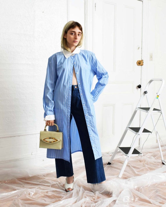 Clotilde Pinstriped Shirt Dress Cotton Shirtdress