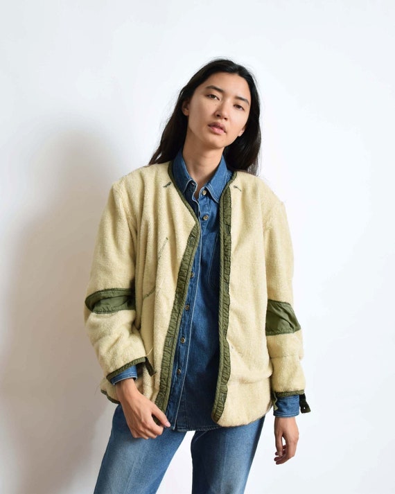 Vintage 1950s Teddy Liner Jacket 50s Army Jacket T