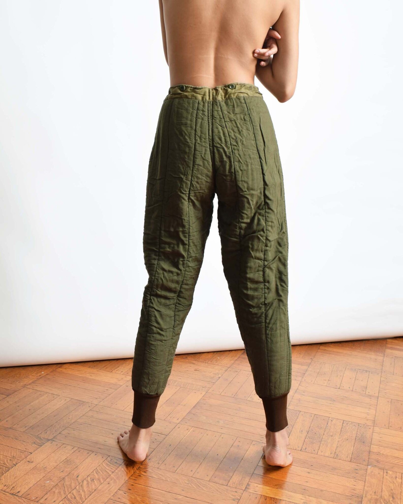 Vintage Quilted Liner Pants Reversible Insulated Cotton Pants Etsy