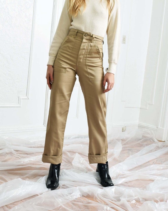 khaki utility trousers