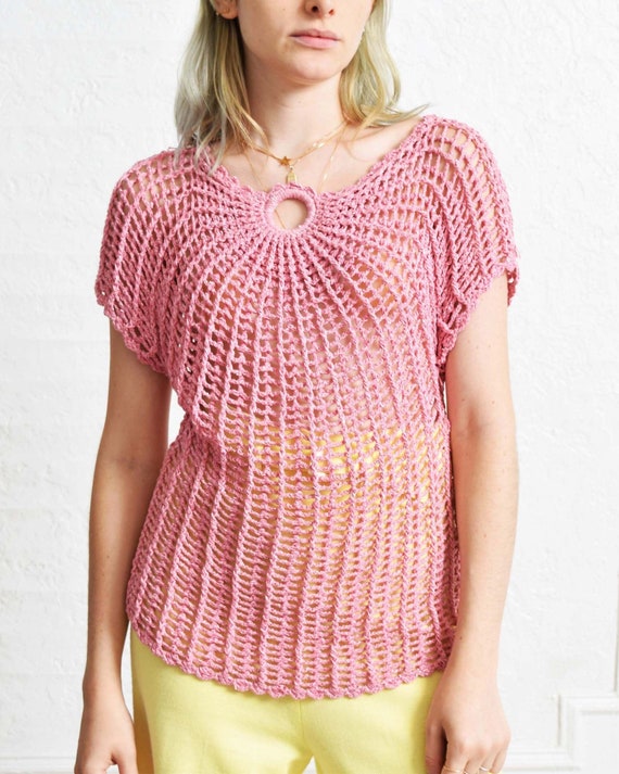 70s crochet top