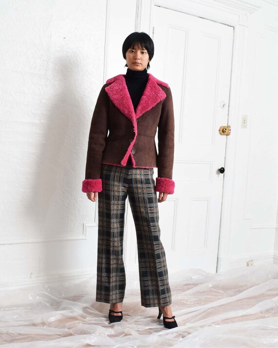 Vintage Pink Shearling Jacket