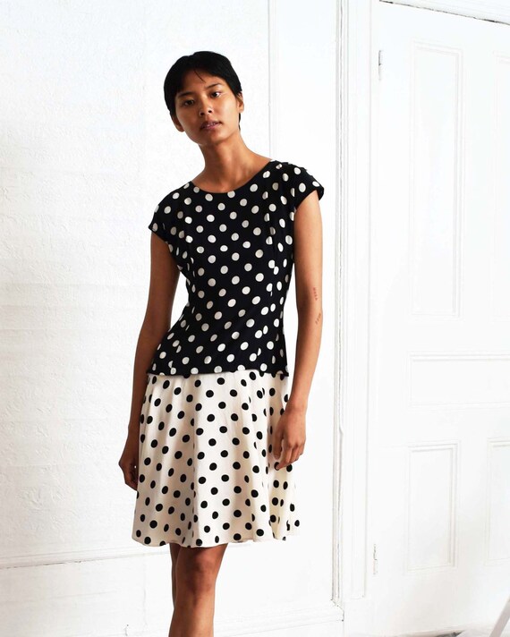 Vintage Polka Dot Silk Dress
