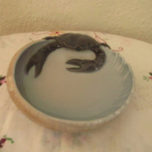 Danish design Royal Copenhagen ashtray with a crab