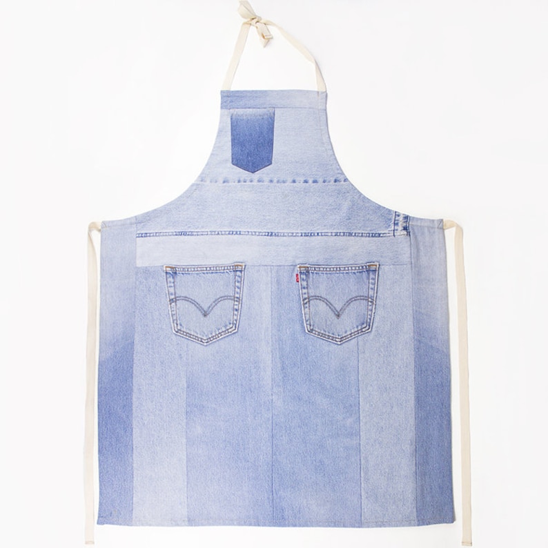 Apron pattern, apron digital pattern, PDF downloadable pattern, Personal license, Upcycled denim apron, apron diy, how to make an apron, image 8