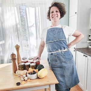 Wzór na fartuch z dżinsów z recyklingu | Samouczek PDF | Dla początkujących | Zrób własny fartuch z dżinsów z recyklingu