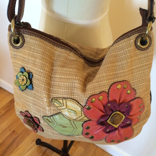 Fossil Floral Small Medium Handbag/Messenger Bag