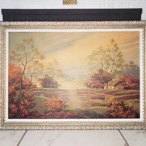 Huge Peaceful House on a Lake Framed Art - Free Shipping to the Lower 48!