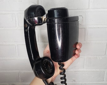 Vintage Black Space Saver (Rotary) Wall Phone! - Free Shipping to Lower 48!