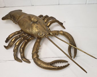 Amazing Vintage Extra Large Brass Lobster - Free Shipping to the Lower 48!