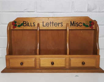 Vintage Strawberry Mail Sorter - Command Center - Free Shipping to the Lower 48!