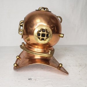 Vintage Scuba Diving Helmet Decor 8 Copper and Brass Free Shipping to the Lower 48 image 4