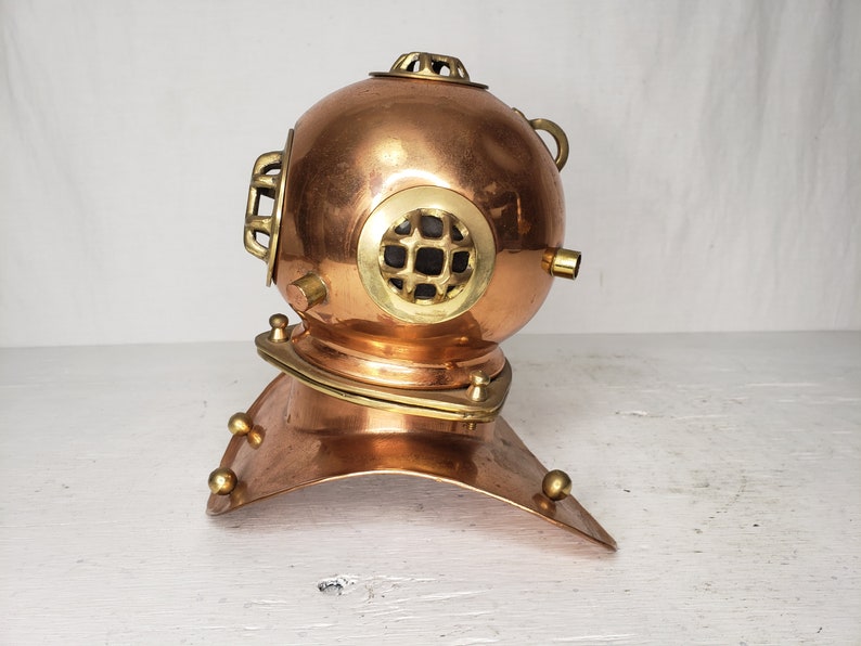 Vintage Scuba Diving Helmet Decor 8 Copper and Brass Free Shipping to the Lower 48 image 4