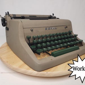 Beautiful Brown 195 Royal Aristocrat Working Typewriter & Case - Free Shipping to Lower 48!