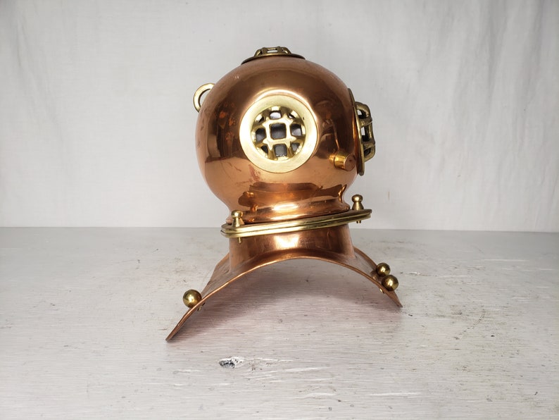 Vintage Scuba Diving Helmet Decor 8 Copper and Brass Free Shipping to the Lower 48 image 2