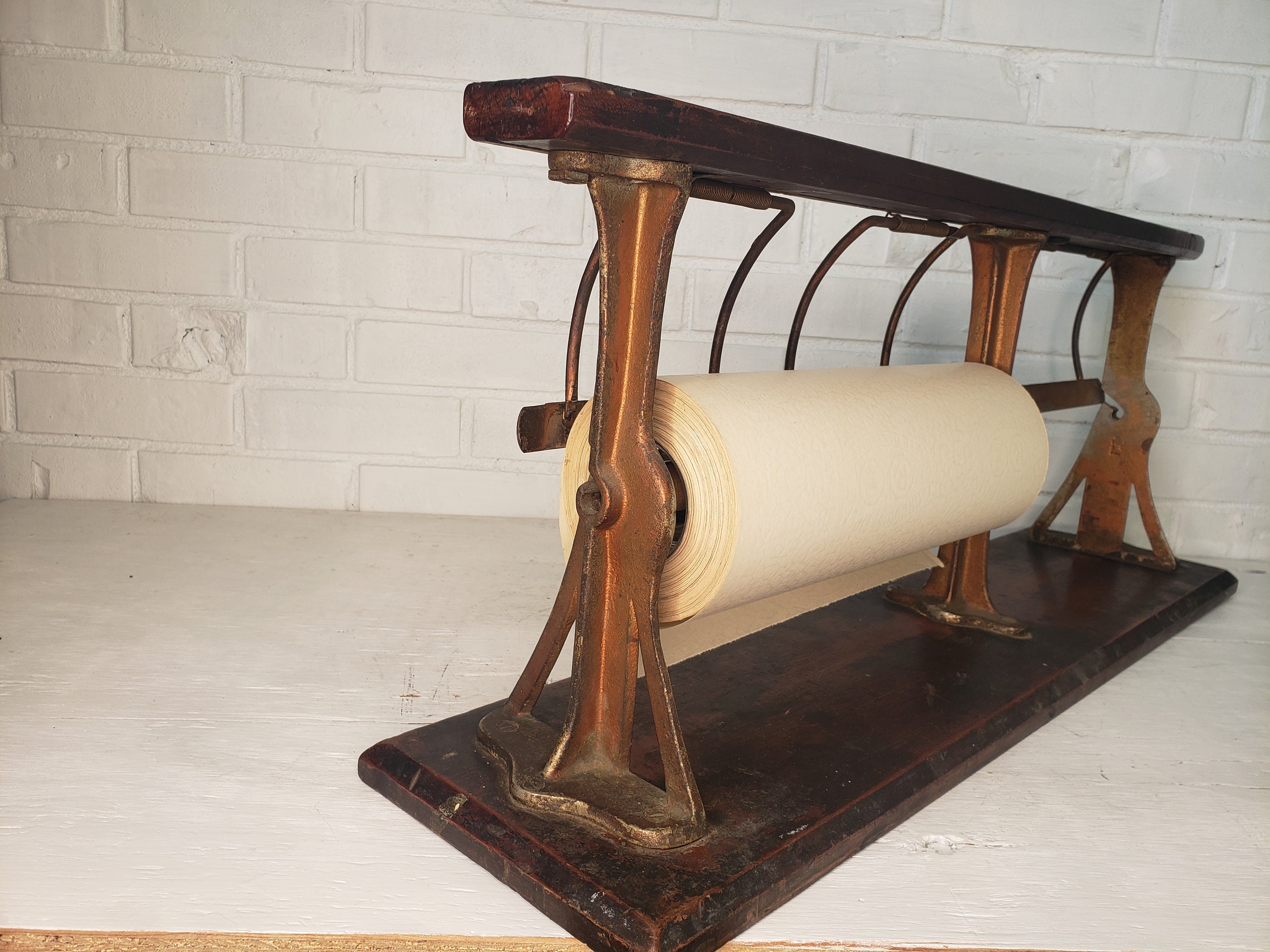 Awesome Large 2 Roll Vintage Paper Roll Holder Butcher Paper Mercantile  General Store Free Shipping to the Lower 48 