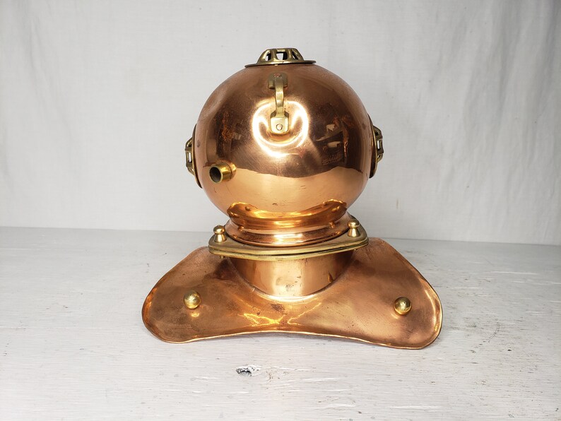 Vintage Scuba Diving Helmet Decor 8 Copper and Brass Free Shipping to the Lower 48 image 3