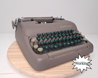 Near Mint 1950s Smith-Corona "Sterling" Working Typewriter & Case - Free Shipping to Lower 48!