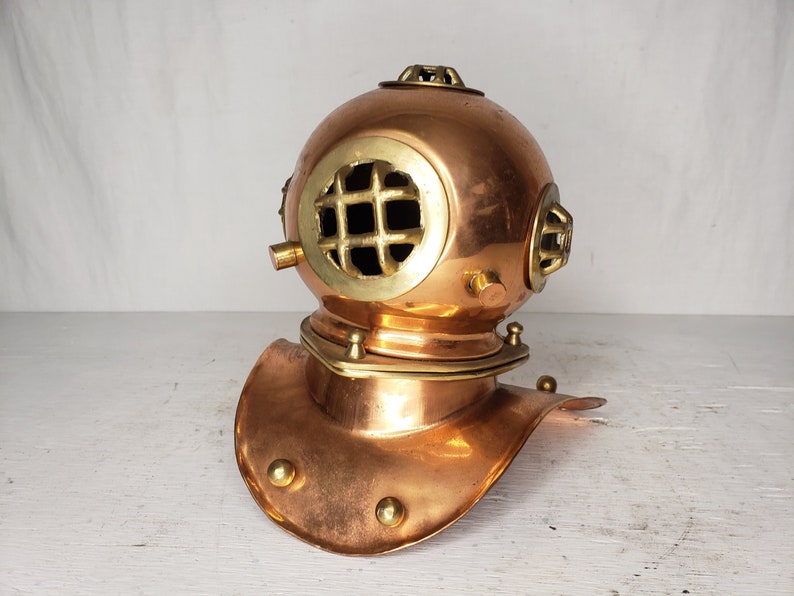 Vintage Scuba Diving Helmet Decor 8 Copper and Brass Free Shipping to the Lower 48 image 1