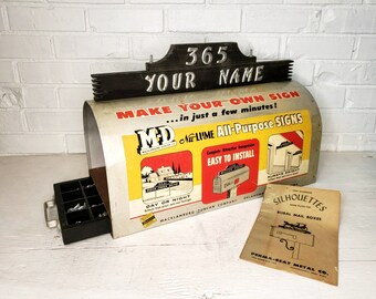 Vintage Mailbox Lettering Display Cabinet - Free Shipping to the Lower 48!