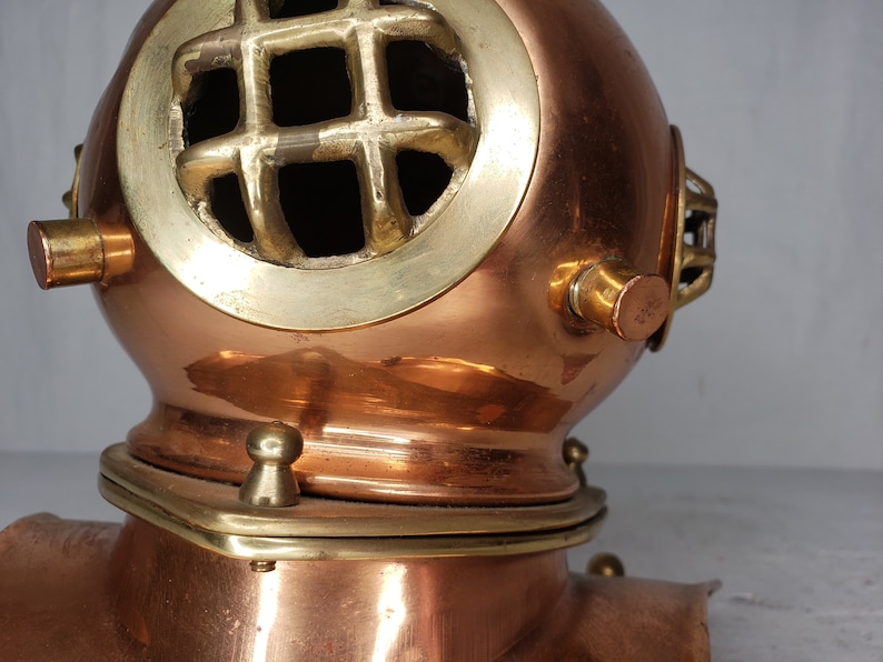 Vintage Scuba Diving Helmet Decor 8 Copper and Brass Free Shipping to the Lower 48 image 6