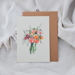 Je t'ai apporté des fleurs | carte postale | papier recyclé