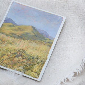 Prayers out of grass | Scottish landscape postcard | recycled paper