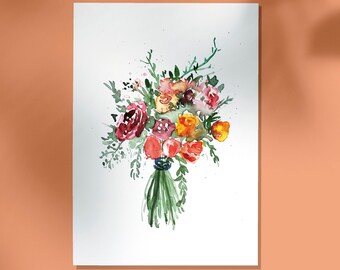 Bouquet of flowers - Bamboo fine-art print