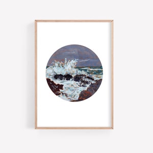 La nostra tempesta / tempesta in mare gouache eco artprint poster