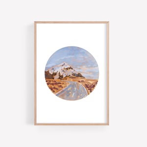 Puoi solo guardare così lontano / calma natura viaggio gouache eco artprint poster