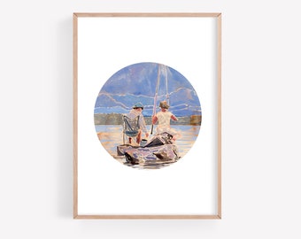 Our little island  | calm nature travel gouache eco artprint poster