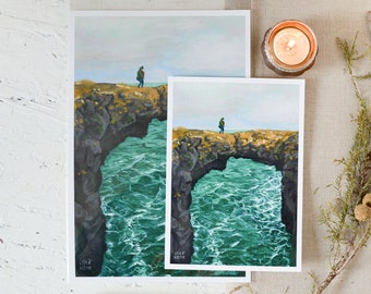 Sneafellsnes print - Iceland gouache lanschap art print