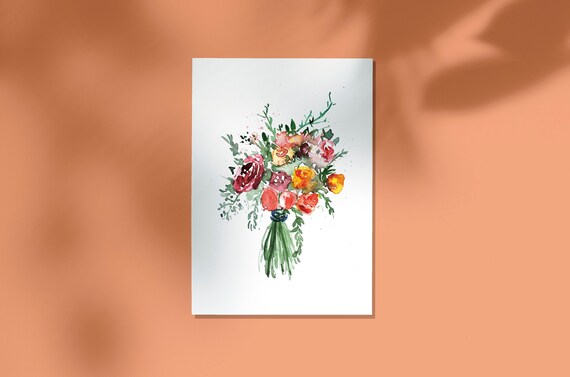 Bouquet of flowers - Bamboo fine-art print