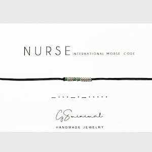 KRANKENSCHMUCK Morse Code Armband - Krankenschwester Geschenk - Schwester Geschenk - Krankenschwester Geschenk - Krankenschwester Geschenk für Freundin