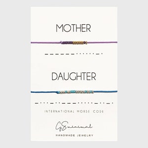 MOTHER DAUGHTER Morse Code Bracelet - Mother Daughter gift set - Mother jewelry - Daughter jewelry - Meaningful bracelets for Mom