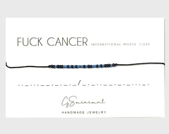 FUCK CANCER Morse Code Bracelet  - Hidden Message Jewelry - Thoughtful gift for friend