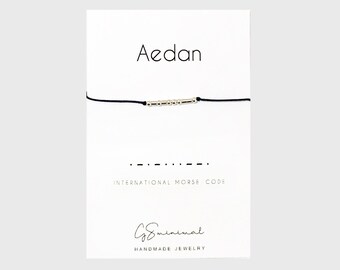 CUSTOM NAME BRACELET - Sterling Silver Morse Code Bracelet - Personalized Name Bracelet for Women - Best Friend Gift Ideas - Hidden Message