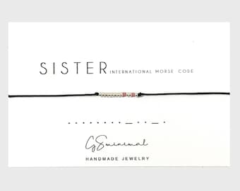 Morse Code Bracelet - Gift Sister In Law - Best Friend Bracelet - Sister Birthday Gift - Big Sister Bracelet - Bday Gift For Her