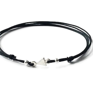 Sterling Silver Arrow Bracelet, Arrow Charm Bracelet, Triangle Tiny Charm Bracelet, Gift for Her, Gift For Him, Gift for Women, Gift for Men