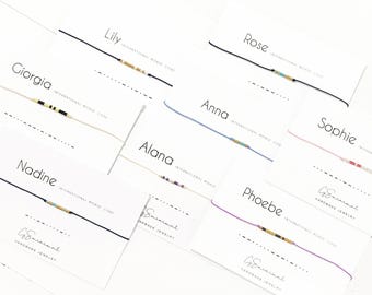 Friendship Bracelet - Custom Name Morse Code Personalized Jewelry - Matching Gift for Her, Girlfriend, Best Friends - Stocking Christmas