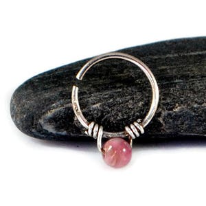 Nose Ring, Nose Hoop, Cartilage Ring, Beaded Cartilage Hoop, Tiny Hoop, Nose Piercing, Tragus, Cartilage Earring, Helix ring